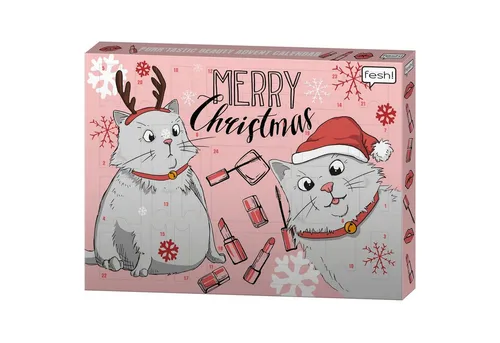 fesh! PURRR tastic Advent Calendar - Beauty Adventskalender 2021 mit 24 Kosmetik Überraschungen, süßes Katzenmotiv und hochwertige Markenprodukte für Mädchen und junge Frauen