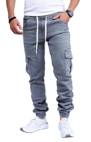 Styleko Cargohose 8003 Herren Cargohose Cargo Jeans Hose für Männer Jungen Regular Denim