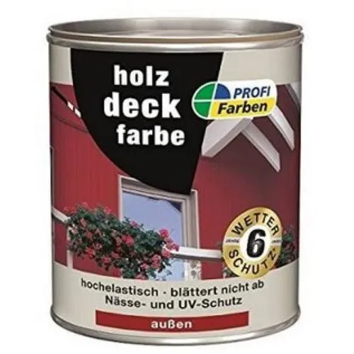 PROFI Holz-Deckfarbe Acryl 2,5 l schwedenrot Außenfarbe