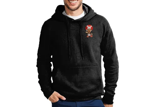 Blondie & Brownie Hoodie Toad Patch Hoodie Mario Yoshi Luigi Peach Wario Super Retro Streetwear Toad Patches Herren Hoodie Retro Gaming Style