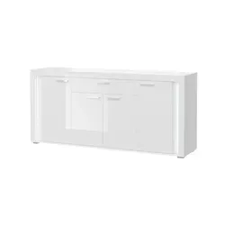 Sideboard Silville - Elegantes Design in Weiß - Kommode in modernem Weiß, Maße: B: 182 cm, H: 84 cm, T: 42 cm. Hochwertige Materialien für Langlebigkeit. Perfekt zur stilvollen Aufbewahrung in Ihrem Wohnraum.
