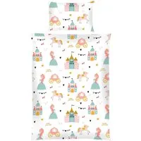 Bestlivings Kinder Bettwäsche 100 x 135 cm & 40 x 60 cm - Prinzessin