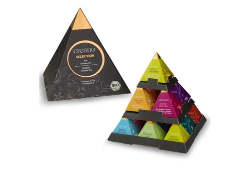 Creano Creano Premium Bio Kräutertee Geschenkset „PYRAMIDE“ - 35g Im Teebeutel, 1 er 1 St., 0,035 g