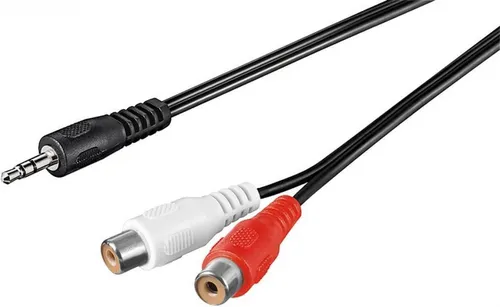 Klinke/Cinch Adapterkabel 1,50 m - Hochwertiges Klinke zu Cinch Adapterkabel mit 1x 3,5mm Klinkenstecker und 2x Cinchbuchsen für eine zuverlässige Verbindung in der Audio- und Videotechnik.