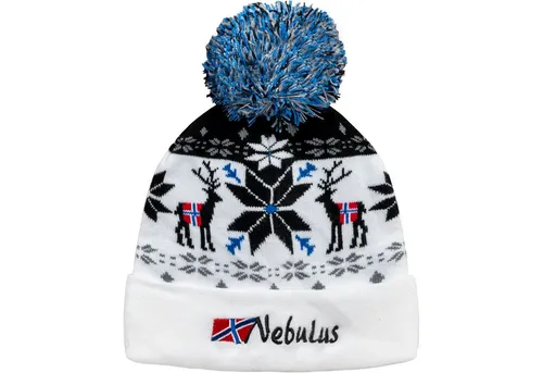 Nebulus Mütze & Schal INVERNO, P5970 - Unisex, weiß-schwarz, Onesize