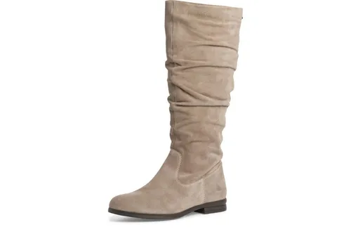Tamaris Damen Stiefel aus Leder in Beige in beige von Tamaris