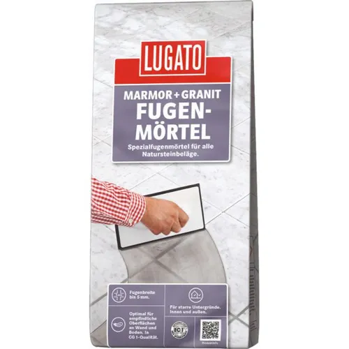 Produktbild Lugato Marmor + Granit Fugenmörtel – 5kg - Granitgrau 1714