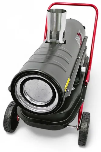 DeTec Dieselkanone DT-20Di 20000W - Heizstrahler mit 20.000 Watt Leistung und 38L Tank für langanhaltende Wärme in Werkstätten, Lagerräumen und Baustellen. Ideal für geschlossene Räume dank abführbarer Rauchgase.