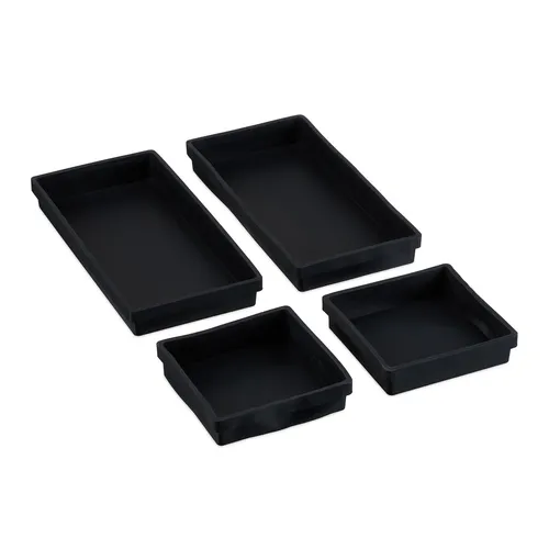 Backform Kuchenform Browniebackform Kastenform Kuchen-Backform Silikon 4er Set