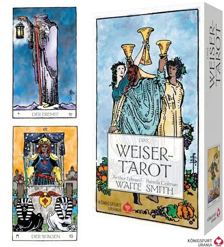 Das Weiser-Tarot - Tarot von A.E. Waite in den ursprünglichen Aquarellfarben (78 Karten illustriert von Pamela Colman Smith mit Booklet): 78 Karten und Booklet