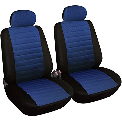 eSituro 2er Einzelsitzbezug universal Sitzbezüge für Auto Schonbezug Schoner aus Polyester blau