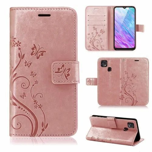 ZTE Blade 10 Smart Handy Tasche Hülle Handyhülle Case Blumen Flip Cover Etui TPU