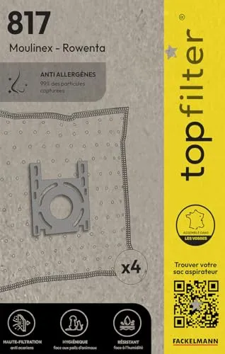 Top Filter 64817 Staubsaugerbeutel Vlies, 30 x 26 x 0,1 cm