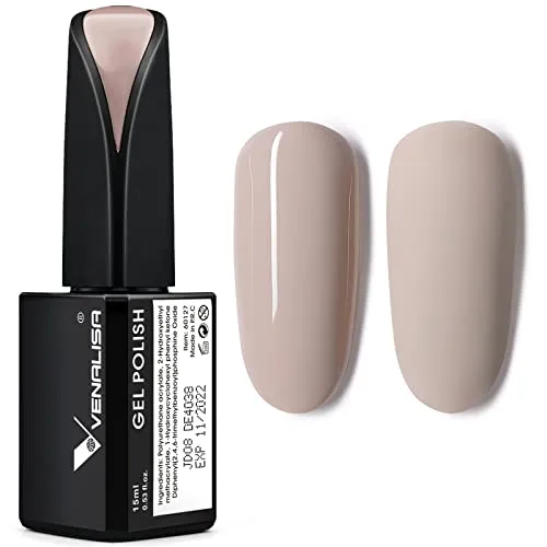 VENALISA UV Nagellack Nudefarben Gellack Nagellack Gel für UV Nagellampe Langlebige Maniküre Nagelgellack Soak Off Nail Gel Polish Nude 15ml