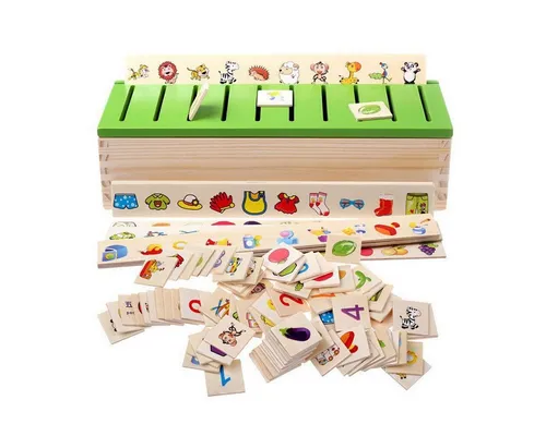 Novzep Montessori Holz Steckspiel - Lernspielzeug für Kinder - Kreatives Sortierspiel aus hochwertigem Holz, fördert die motorischen Fähigkeiten und das logische Denken, ideal für Kinder ab 6 Jahren.