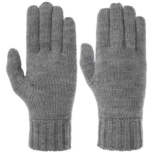 Seeberger Liva Feinstrick Fingerhandschuhe Strickhandschuhe Damenhandschuhe Damen - Winter Herbst-Winter - One Size grau