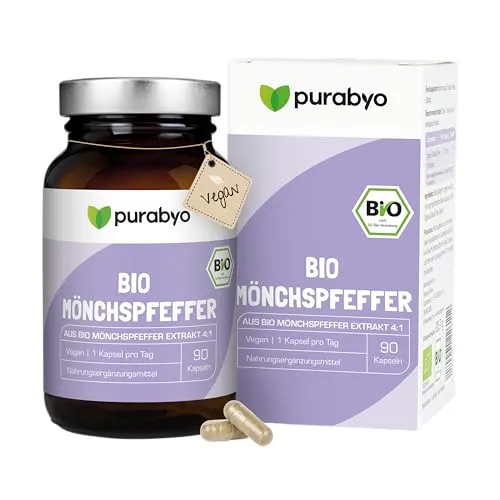 Bio Mönchspfeffer Kapseln – Hochdosiert im Glas | 10 mg Extrakt - Hochwertige Bio Mönchspfeffer Kapseln mit 10 mg Extrakt pro Kapsel. Laborgeprüft und in Deutschland hergestellt. Vegan, in lichtgeschützten Braunglasflaschen verpackt – für eine nachhaltige Wahl.