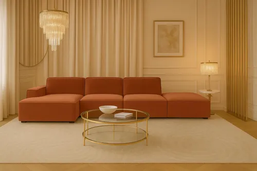 Kaiser Möbel Ecksofa Cursal L-Form + Hocker, Braun in braun von Kaiser Möbel