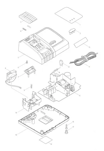 Makita Werkzeugakku-Ladegerät DC18RC