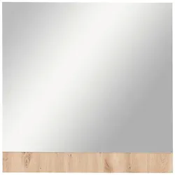 Xora Wandspiegel - Quadratisch, 84x84 cm - Spiegel in Holzoptik mit klarem Kristallglas, ideal für Flure und Eingangsbereiche. Verleiht jedem Raum ein modernes und wohnliches Ambiente.