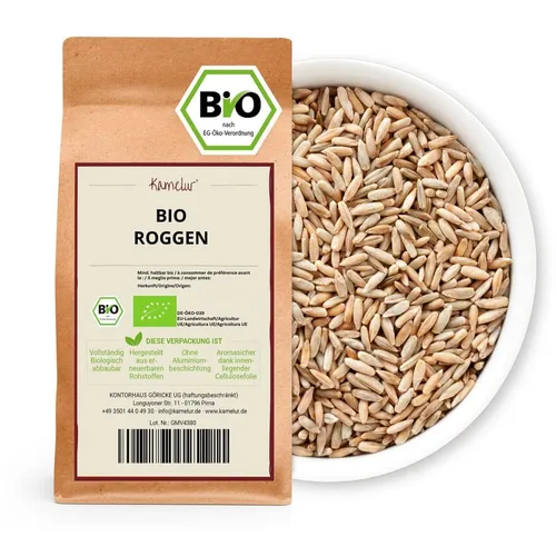 500g Bio Roggen ganz, Vollkorn ohne Zusätze BIO 12,98 EUR/kg