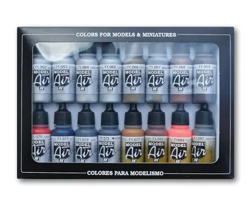 Vallejo Model Air: Set WWII Deutschland - Wasserbasierte Farben, ungiftig und vielseitig einsetzbar für Modellbau und Bastelarbeiten