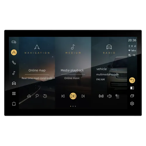 Android GPS Navi CarPlay für Range Rover Sport Vogue L405 L494 - Car-Multimedia-System mit Android 11, integrierten CarPlay & Android Auto Funktionen und 3D GPS für ein verbessertes Fahrerlebnis und nahtlose Konnektivität.