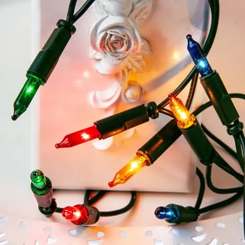 hellum Lichterkette innen - 10 bunte Lichter für stimmungsvolle Dekoration - Weihnachtsbeleuchtung mit 10 hochwertigen Echtglaslämpchen, ideal für ganzjährige und saisonale Nutzung. Strombetrieben, langlebig und umweltfreundlich ohne Batterien.
