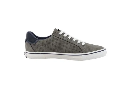 Mustang Herren Sneaker Grau - Stylische Herren Sneaker in Grau, ideal für Freizeitlooks. Mit Kunstleder-Obermaterial und praktischem Reißverschluss für einfachen Einstieg. Die griffige Gummisohle sorgt für Komfort und Stabilität.