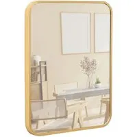 Terra Home Wandspiegel - Modern, Rechteckig, 40x50 cm in Roségold - Dekorative Wandspiegel mit hochwertigem Metallrahmen, ideal für Flur, Wohnzimmer oder Bad. Modernes Design und feuchtigkeitsbeständig für vielseitige Einsatzorte.