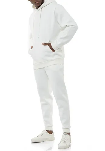 Redbridge Herren Jogginganzug Set - Kapuzenpullover & Jogginghose Ecru - Stylischer Streetwear Trainingsanzug aus weicher Baumwoll-Polyester Mischung, Loose Fit für optimalen Komfort und Bewegungsfreiheit, ideal für Alltag oder Sport.