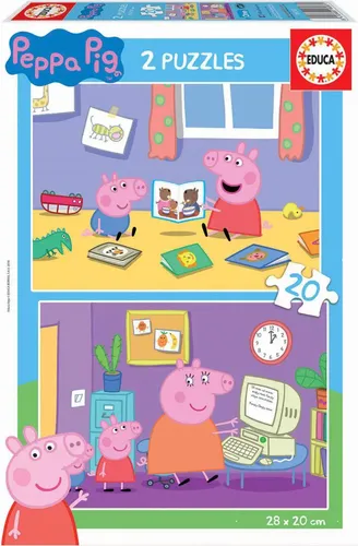 Educa - Puzzle 2x20 Peppa Pig - 40-99 dielov