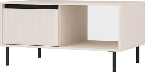 Masseno Couchtisch OSTIA 100,2 cm Kaffetisch für Wohnzimmer Sofatisch Wohnzimmertisch Beige