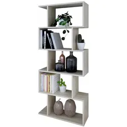 Matkam Möbel Bücheregal Sonoma Eiche - Stylisches Hochregal in Sonoma Eiche, vielseitig einsetzbar als Raumtrenner und mit viel Stauraum für Bücher und Dekoration. Einfach zu montieren und pflegeleicht.