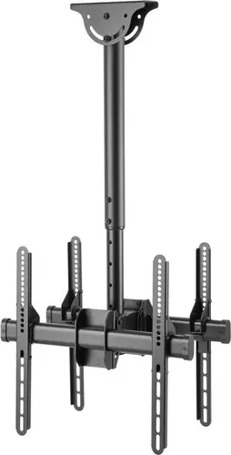 TECHly Universal Ceiling Support für 2 LCD-Displays - TV-Halterungen für 2 LCD-Displays, aus robustem Stahl, ideal für Deckenmontage und Bildschirmgrößen von 32