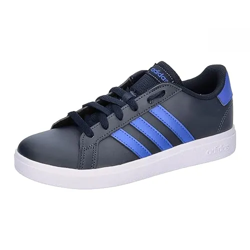 adidas Unisex Kinder Grand Court Lifestyle Tennis Lace-Up Shoes, Ink/Team Royal Blue/Cloud White, 39 1/3 EU