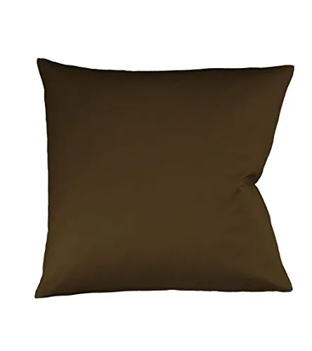 fleuresse 9200 Colours Interlock Jersey Kissenbezug aus 100% Baumwolle, Oekotex Standard 100, 35 x 40 cm, Mokka