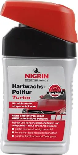 NIGRIN Turbo 72971 Autopolitur 300ml - Autopflege & Motorradpflege - Effiziente Hartwachs-Politur für mühelose Lackpflege in einem Schritt, spart Zeit und erhält den Wert Ihres Fahrzeugs.