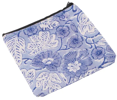 Kleiner Geldbeutel, Kosmetiktasche aus Blockdruck Stoff - Modell 13