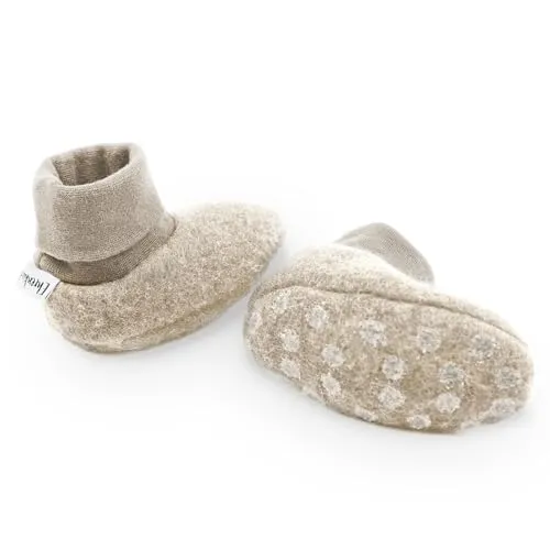 Ehrenkind® Walkschuhe | Krabbelschuhe für Babys aus Bio-Wolle & Bio-Baumwolle - WARM & FLEXIBEL - Diese rutschhemmenden Walkschuhe bieten optimalen Komfort für Krabbelbabys und Laufanfänger. Der elastische Stoff sorgt für kuschelige Wärme und einfaches An- und Ausziehen.