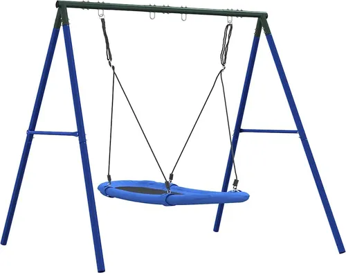 vidaXL Schaukel-Set mit Nestschaukel - Spielplatz für den Garten: Robustes Schaukel-Set mit verstellbarem Sitz, ideal für Kinder von 3-10 Jahren, fördert Gleichgewicht und Koordination.