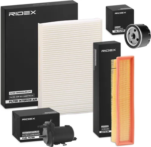 RIDEX Filterset Inspektionspaket Filtersatz für RENAULT CLIO II (BB0/1/2, CB0/1/2) KANGOO (KC0/1) KANGOO Express (FC0/1) CLIO II Kasten (SB0/1/2)