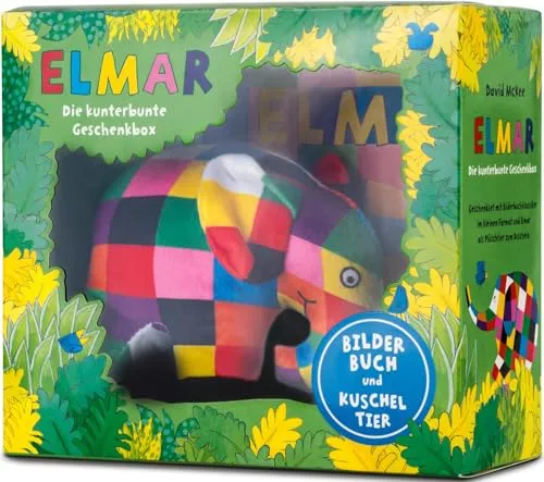 Elmar – Die kunterbunte Geschenkbox - Kinderbuch über Toleranz, ideal zum Kuscheln und Anschauen – das perfekte Geschenk für kleine Kinder!