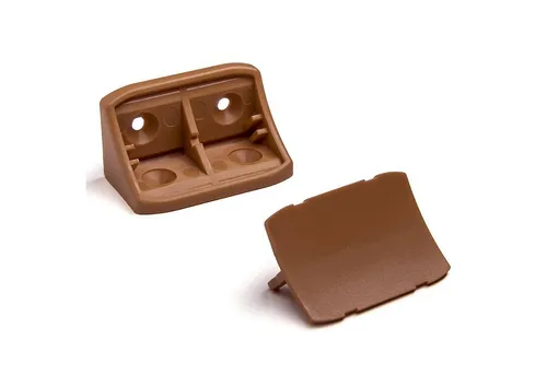 SO-TECH® Winkelbeschlag Korpusverbinder Doppel-Eckverbinder 24 x 24 x 44 mm mit Abdeckkappe (10 St)