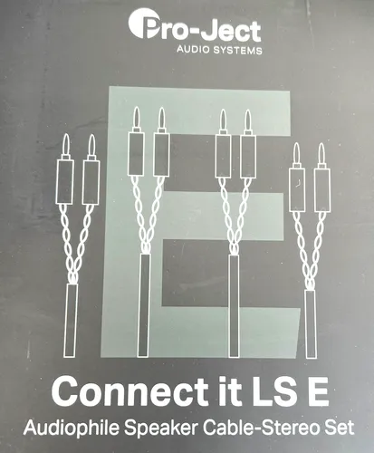 Pro-Ject Connect it LS E Lautsprecherkabel 4m - Hochwertiges Lautsprecherkabel aus 99,9% sauerstofffreiem Kupfer, ideal für den Einstieg in die Klangwelt. Mit soliden, vergoldeten Steckern für eine zuverlässige Verbindung.