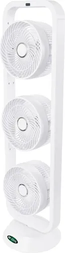 Be Cool BC100TU2001F Turmventilator Weiss - Ventilator für angenehme Kühlung mit 3 Leistungsstufen, Timer-Funktion bis 7 Std. und Fernbedienung – ideal für entspannte Sommernächte.