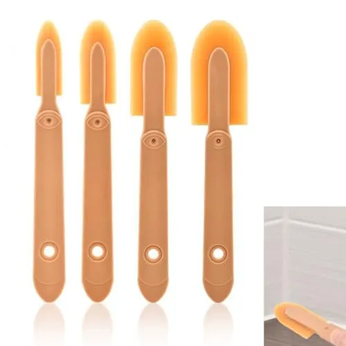 rubber caulking spatula,silikonfugenentferner,dichtungswerkzeug silikon,Dichtungsspachtel Spreizer,Werkzeug zum Entfernen Von Dichtungsmasse,Dichtungsapplikator,Spreizer,Gummispatel(4 Stück)
