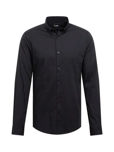 ONLY & SONS Herren Onspoplin Btn Down Shirt Ls Exp Re Hemd, Schwarz, L EU - Herrenhemden – Slim Fit Popelin Hemd mit Manschettenärmel für einen eleganten Look im Alltag.