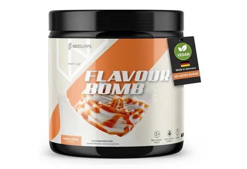 Neosupps Geschmackspulver, Vanilla Cream, 250g, Kalorienarm & zuckerreduziert Pulver, 250 g, einsetzbar für Lebensmittel & Getränke, geprüfte Qualität
