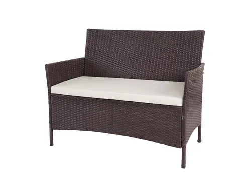 Proregal Gartenbank 2-Sitzer, Braun, Metall, 106x83x60 cm